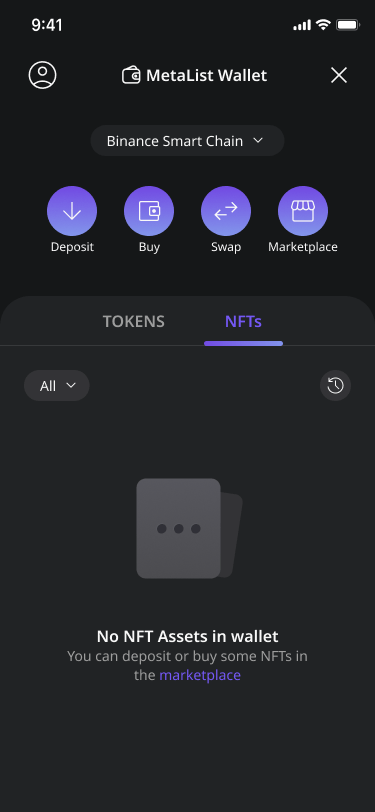 GaaS UI Page - NFTs